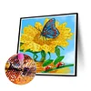 5D diy partielle spezielle geformte Bohrer Diamantmalerei Sonnenblume Dekor (yxc394)