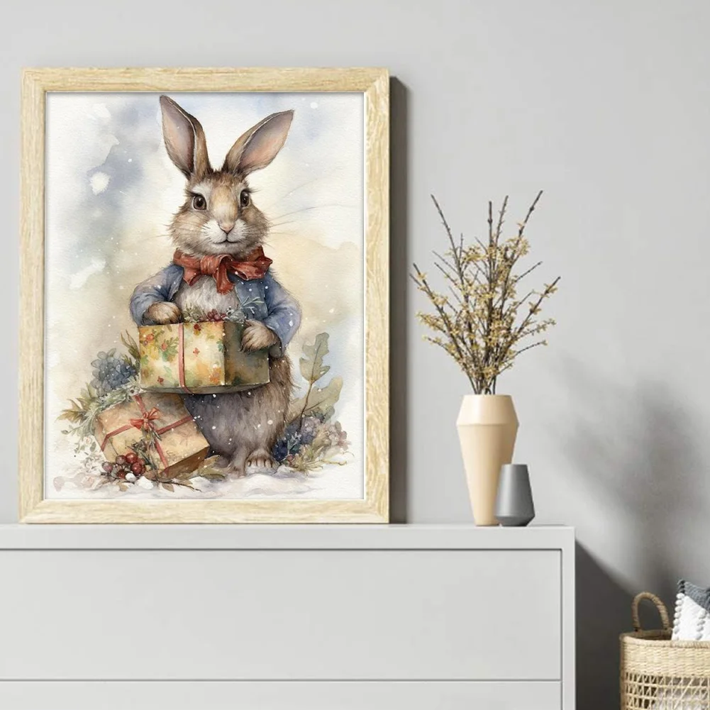 14CT Full Stamped Cross Stitch - Rabbit(Canvas|40*50CM)