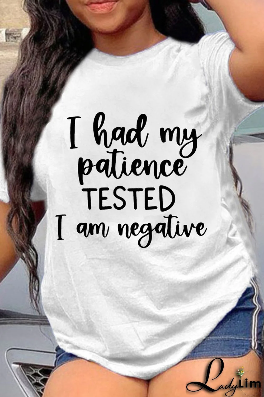 White Fashion Casual Letter Print Basic O Neck T-Shirts