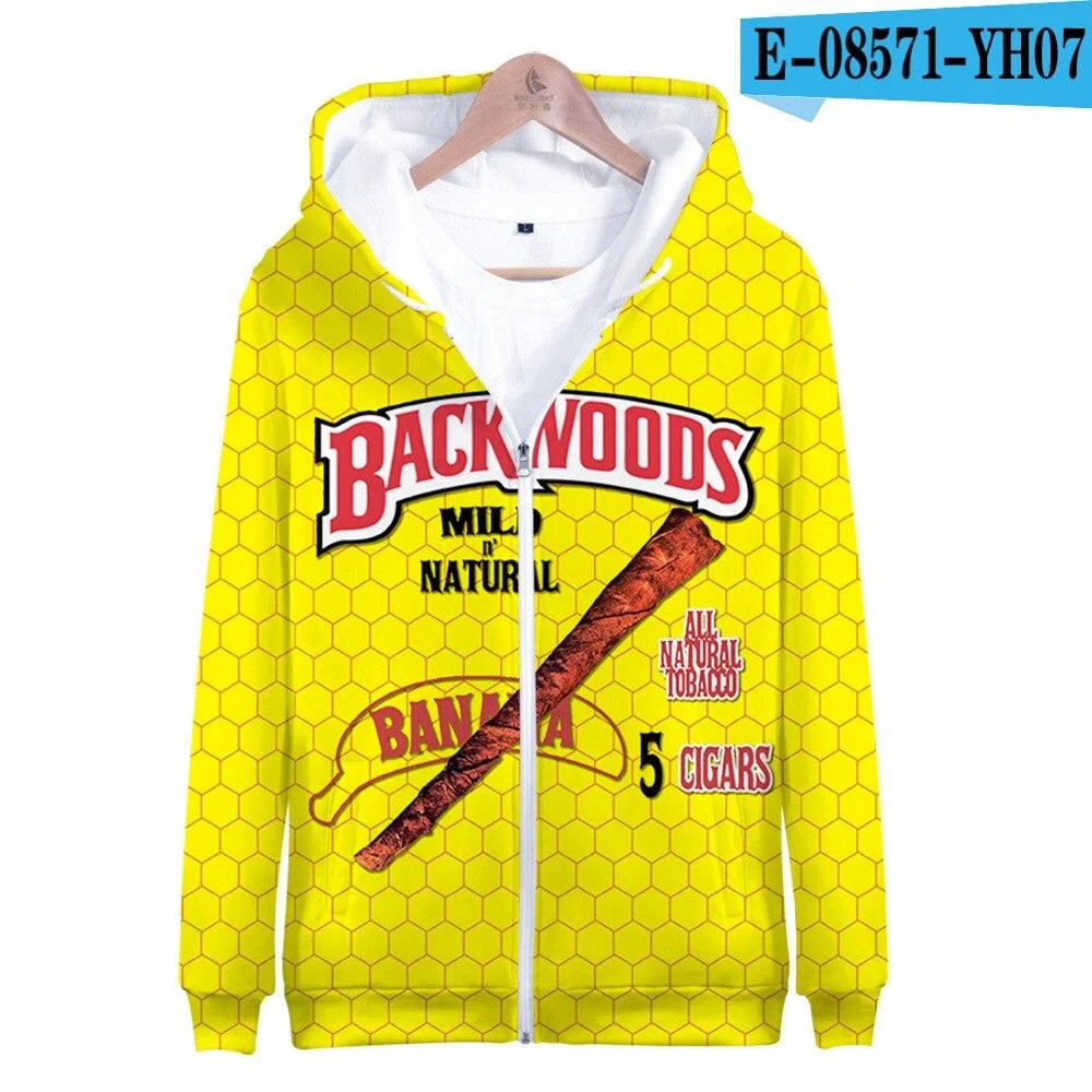 Kids Hoodies BACKWOODS 3D Printed Zip Up Hoodie Sweatshirt Boys Girls Teenage Cartoon Jacket Coat 3 To 14 Years