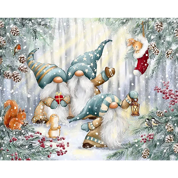 Christmas Snow Goblin 11CT Stamped Cross Stitch 60*44CM