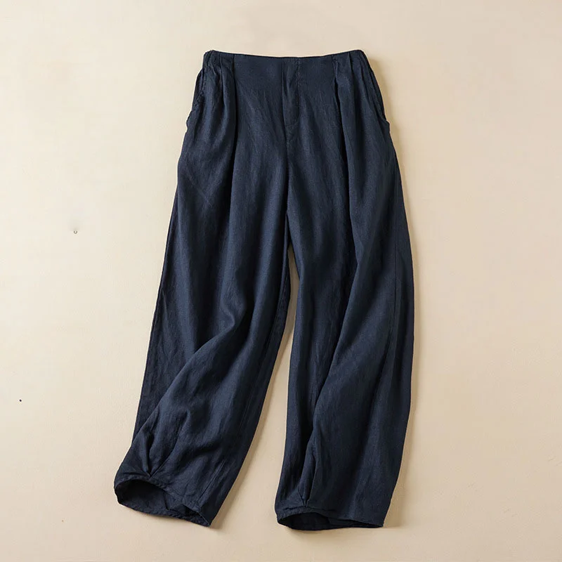 Literary and retro casual all-match pants