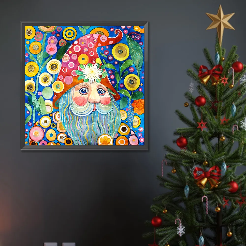Diamond Painting - Full Round Drill - Garden Gnome(Canvas|30*30cm)
