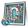Butterfly Flower O 5D Partial Drill DIY Diamond Painting Kit 30*30cm