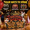 4pcs DIY Rhinestone Diamond Painting Glasses Frame No Lens (Birthday-1)
