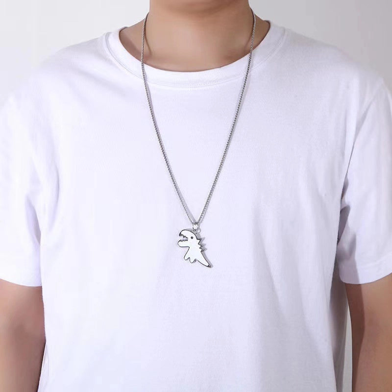 Hip-Hop Vintage Style Animal Letter Alloy Titanium Steel Plating Men’s Pendant Necklace Men Pendant Necklaces