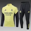 2025/2026 Real Madrid Half-Pull Training Suit Pale Yellow Football Shirt 1:1 Thai Quality Set