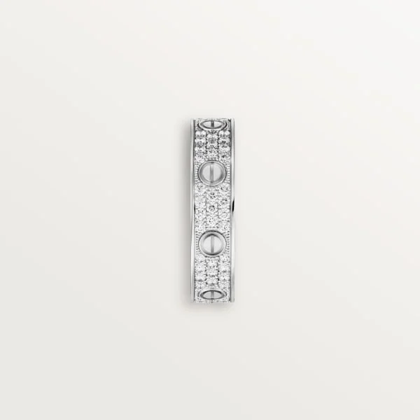 Love wedding band, diamond-paved white gold, diamonds