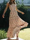 Floral-Print Backless Sleeveless Maxi Dress