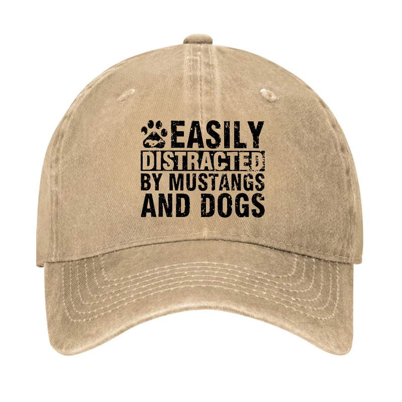 Easily Distracted By Mustangs And Dogs Hat ctolen
