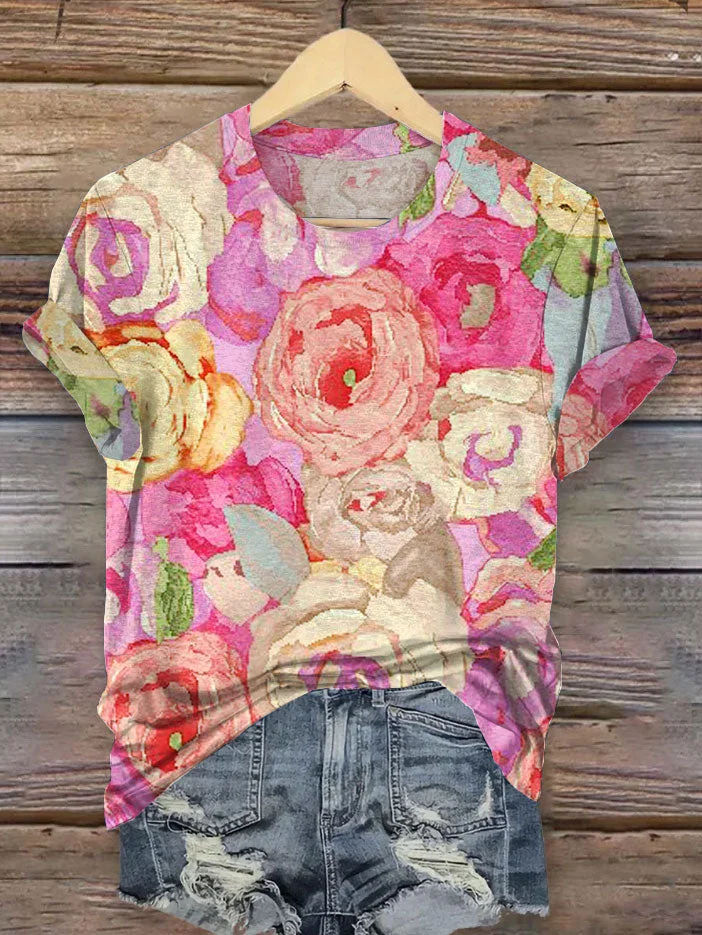Vintage Western Art Print T-shirt