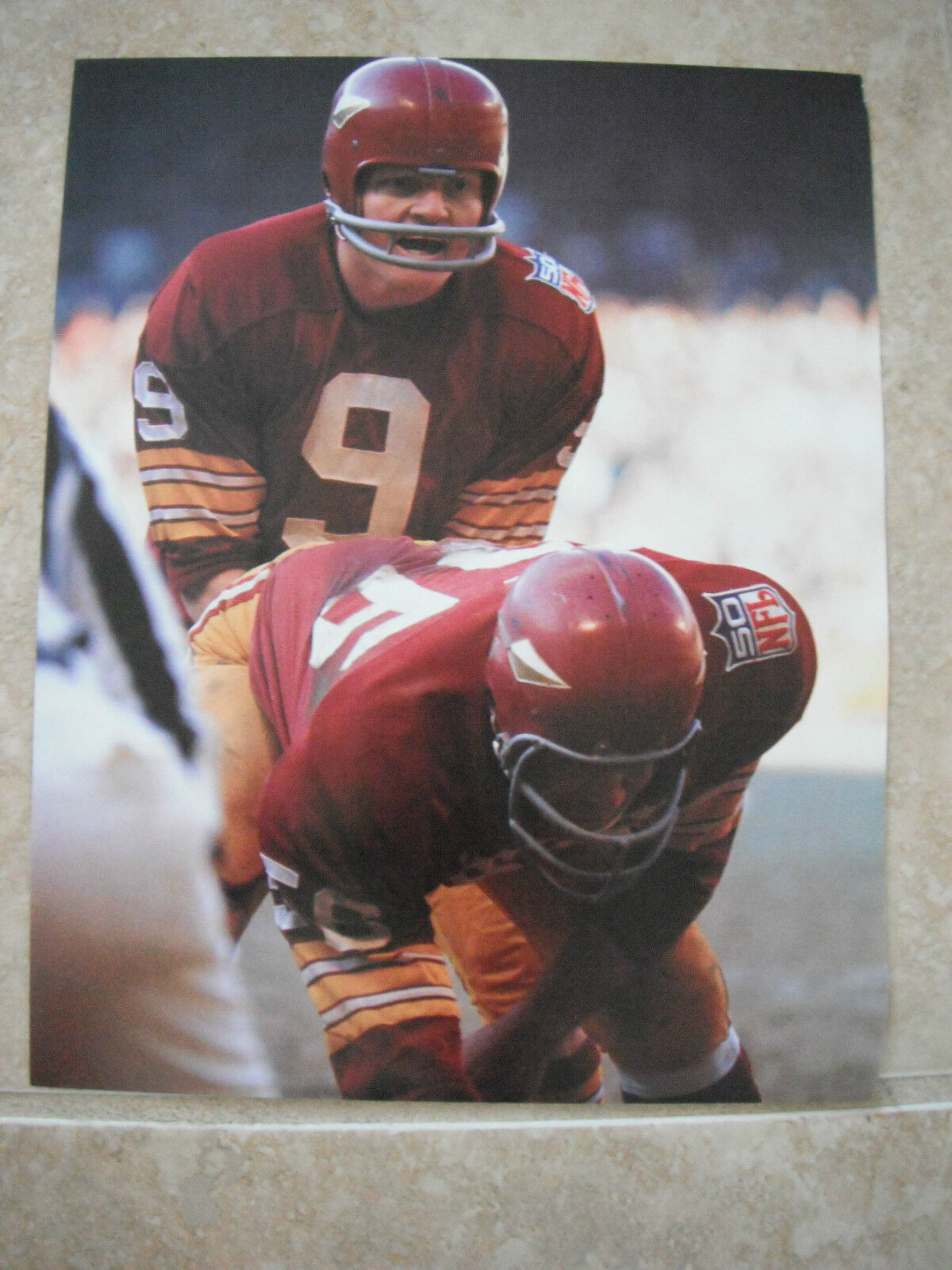 Sonny Jurgensen Washington Football NFL Color Candid Coffee Table Book Photo Poster painting