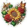 Valentine Day 2D Flat DIY Diamond Art Pendant Diamond Painting Set (Sunflower)