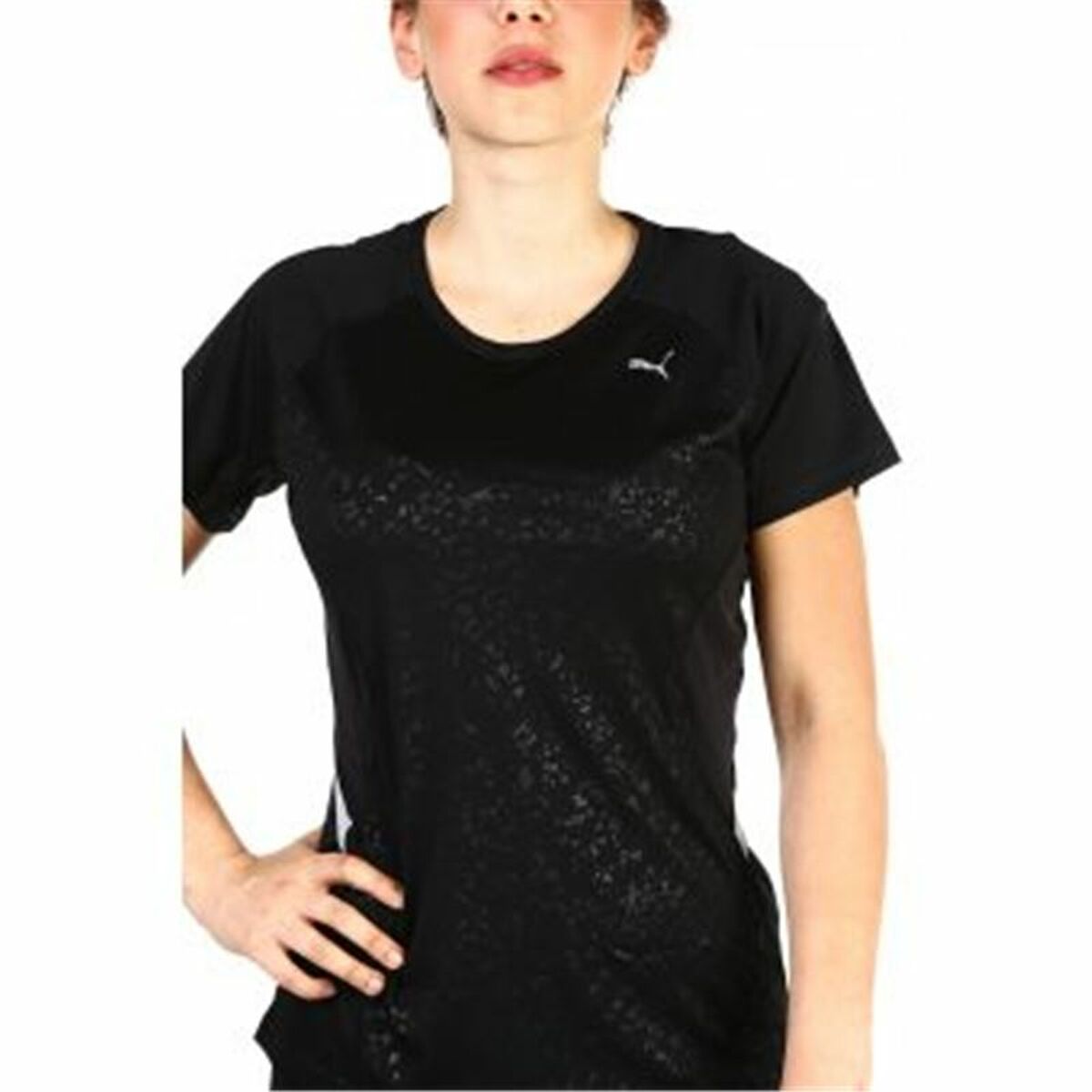 Women&rsquo;s Short Sleeve T-Shirt Puma  Graphic Tee Black
