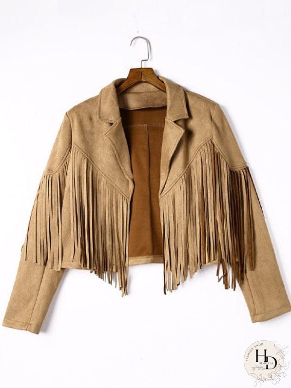 Sophisticated Fringe Suede Jacket