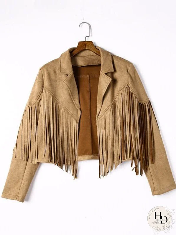 Sophisticated Fringe Suede Jacket