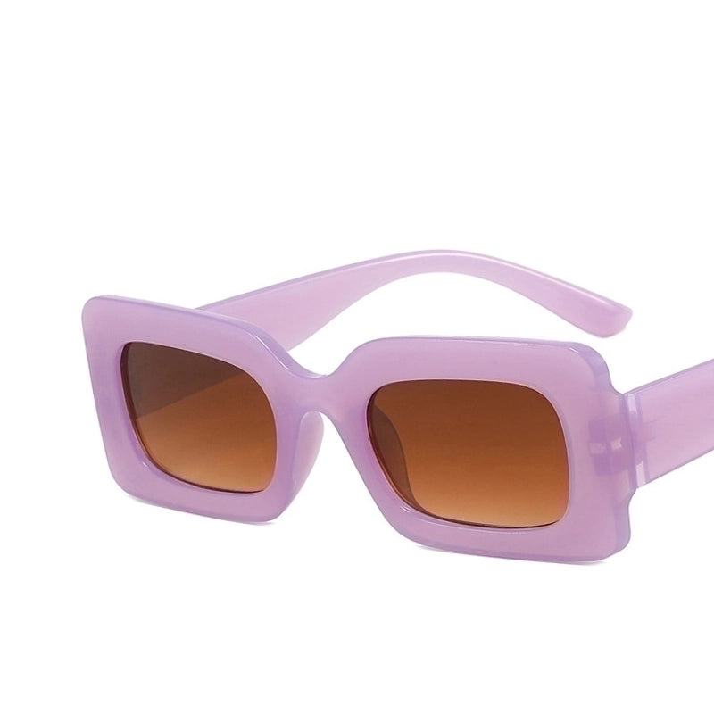 Fashion Solid Color Resin Square Full Frame Women’s Sunglasses
