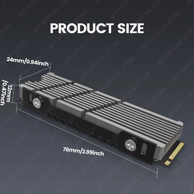 thumbnail image 2 of ACIDALIE M.2 Heatsink,SSD Cooler For Pcie NVMe Or SATA M2 2280 SSD 2 of 13