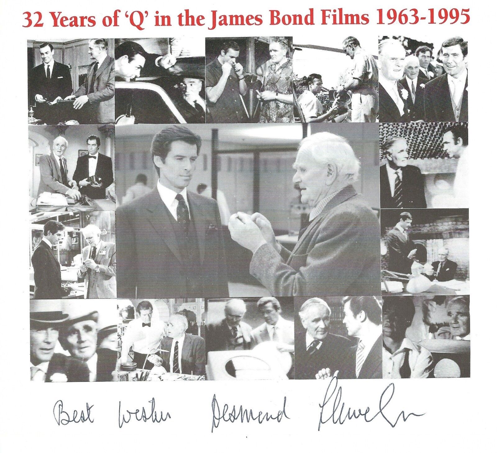 DESMOND LLEWELYN SIGNED 007 JAMES BOND Q 7x6 Photo Poster painting - UACC & AFTAL RD AUTOGRAPH