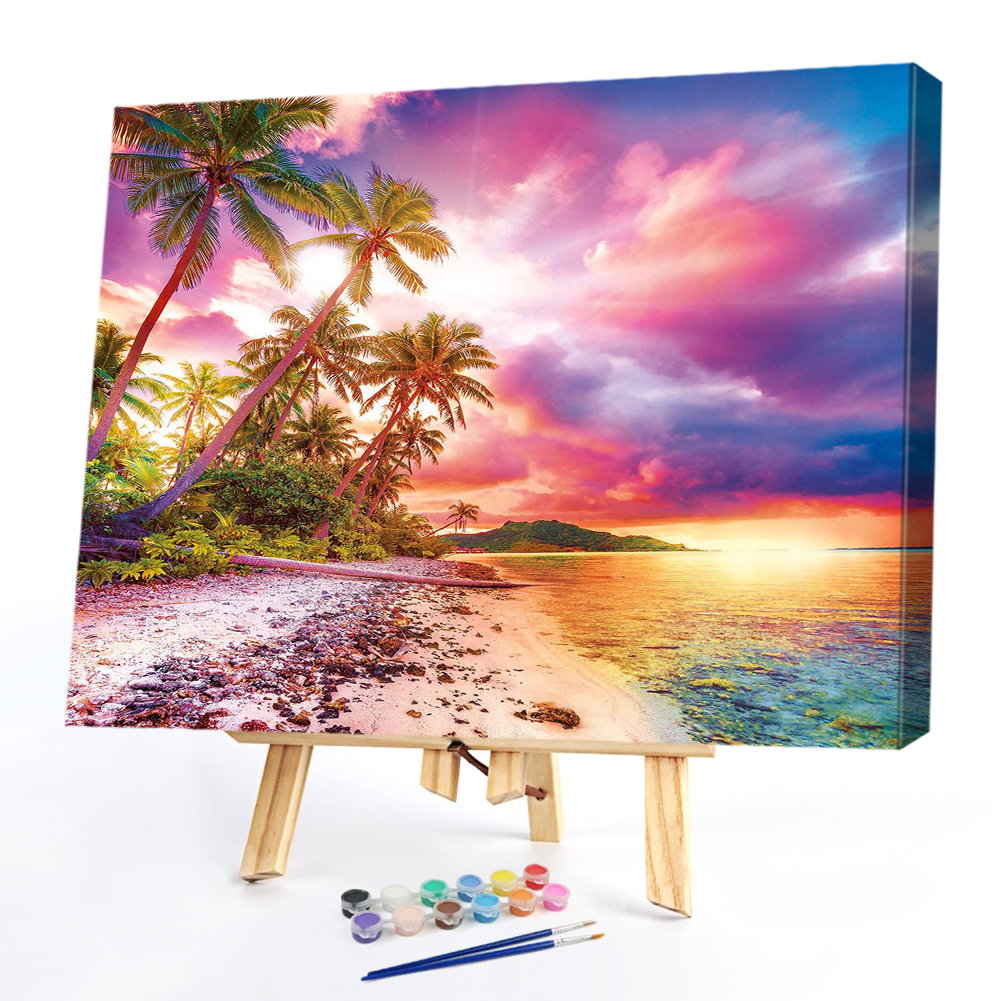 

50*40CM - Paint By Numbers - Beach, 501 Original