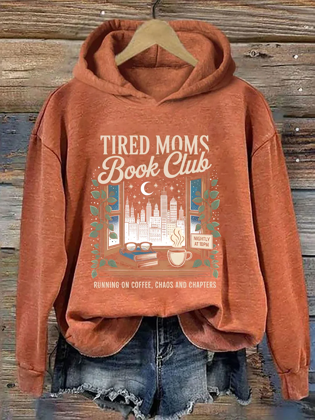 Tired Moms Book Club Hoodie