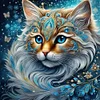 Diamond Painting-5D Full Round Drill Colorful Cat