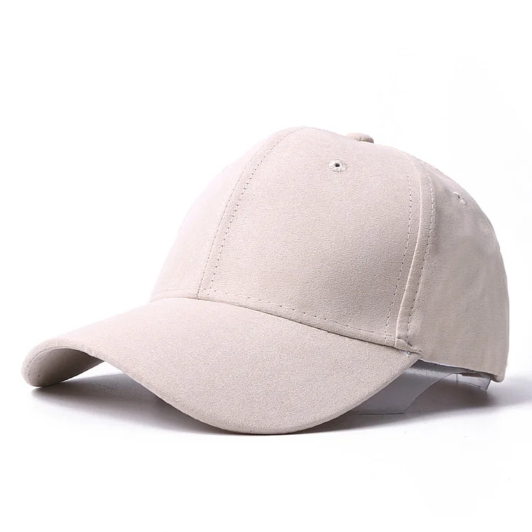 Suede Baseball Cap Snapback Adjustable Breathable Dad Hats For Women and Men Unisex Soft Faux Suede Casual Solid Color Sport Hat