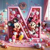 Diamond Painting -DIY Round Drill Letter N(40x40cm)