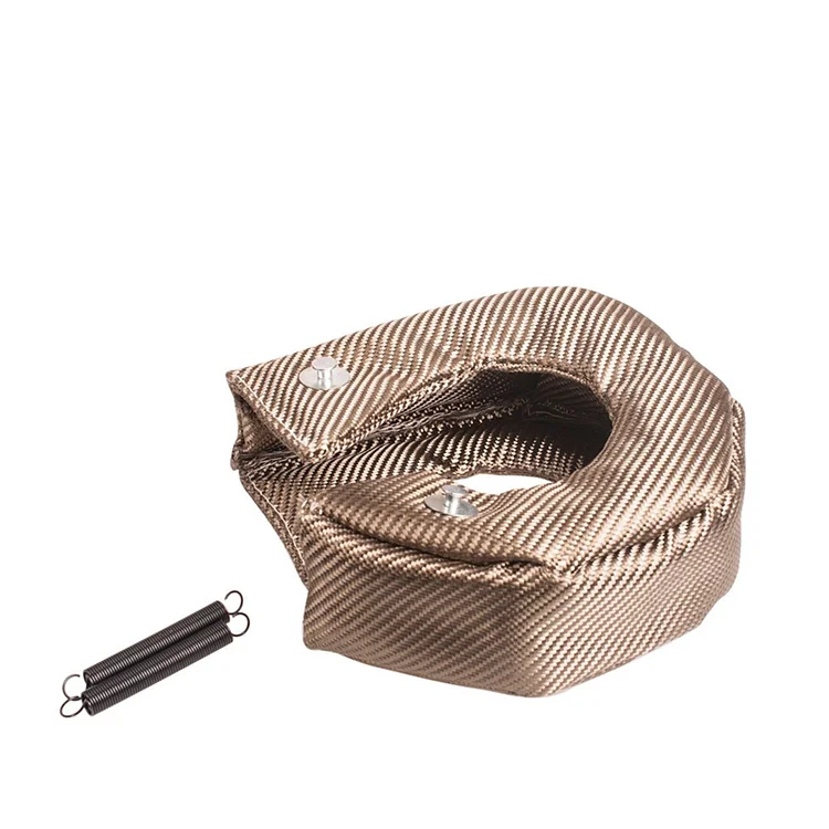 Seblaff T3 Turbo Blanket Titanium Turbocharger Heat Shield Cover Turbo Charger Wrap High Temp Thermal Protection Turbine Housing with Locking Springs