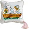 14CT Needle Insert Bag 2 Strands Printed Knitting Threads Pin Pouch with Tassel