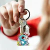 (US Only)PET Double Sided Special Shaped Easter Alphabet DIY Diamond Painting Keychain