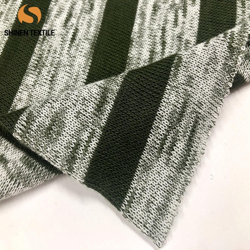 Lightweight and anti-static color striped jersey fabric,51%Polyester+48%Rayon+1%Elastic,200G
