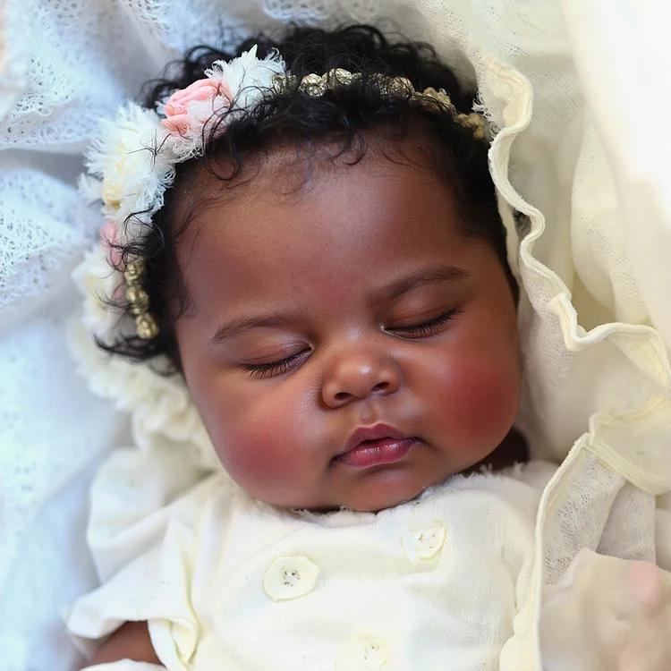 [New Series 2025] 20'' Super Lovely African American Cloth Body Reborn Baby Girl Doll Named Yersser