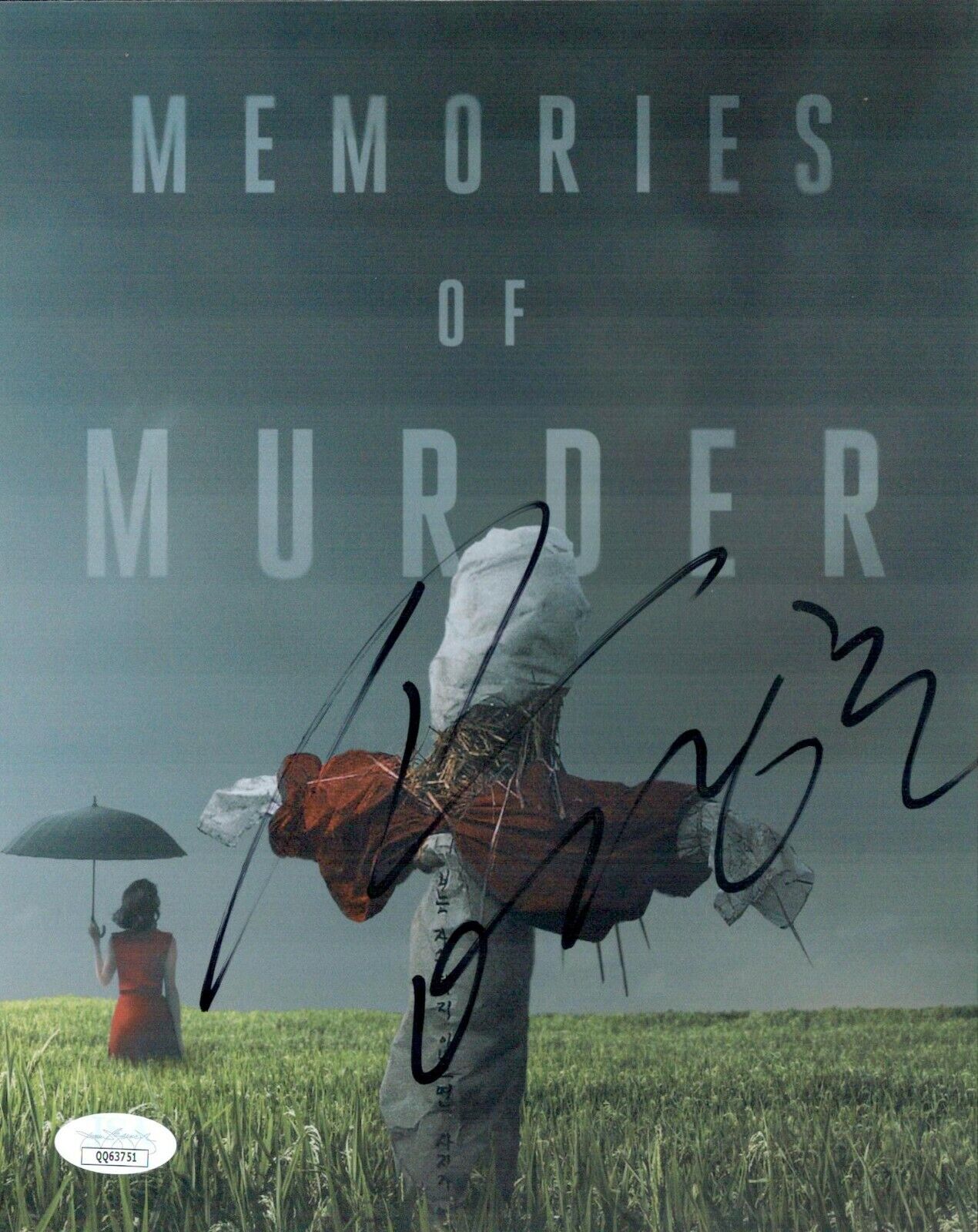 Song Kang Ho Hand Signed 8x10 Memories of Murder Authentic Autograph JSA COA