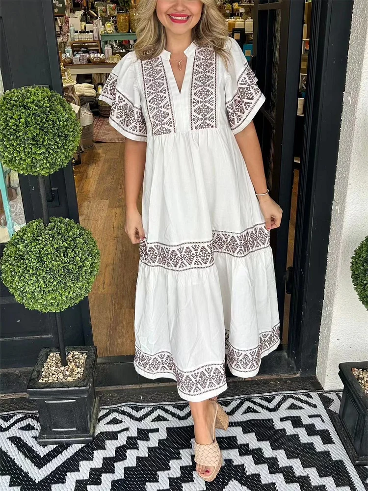 Sommerkleid mit Blumendruck