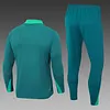 2024 Portugal Half-Pull Training Suit Dark Green Football Jersey 1:1 Thai Quality