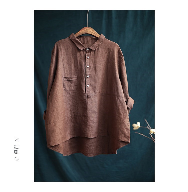 Women's Cotton and Linen Casual Blouses&Shirts