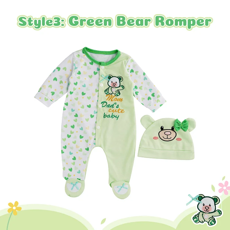 17"-20" Bear for Reborn Baby Accessories 2-Pieces Set
