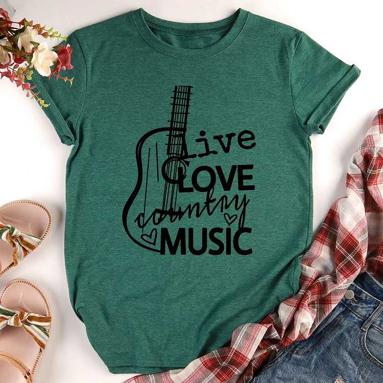 Live Love Country Music T-Shirt Tee-011739