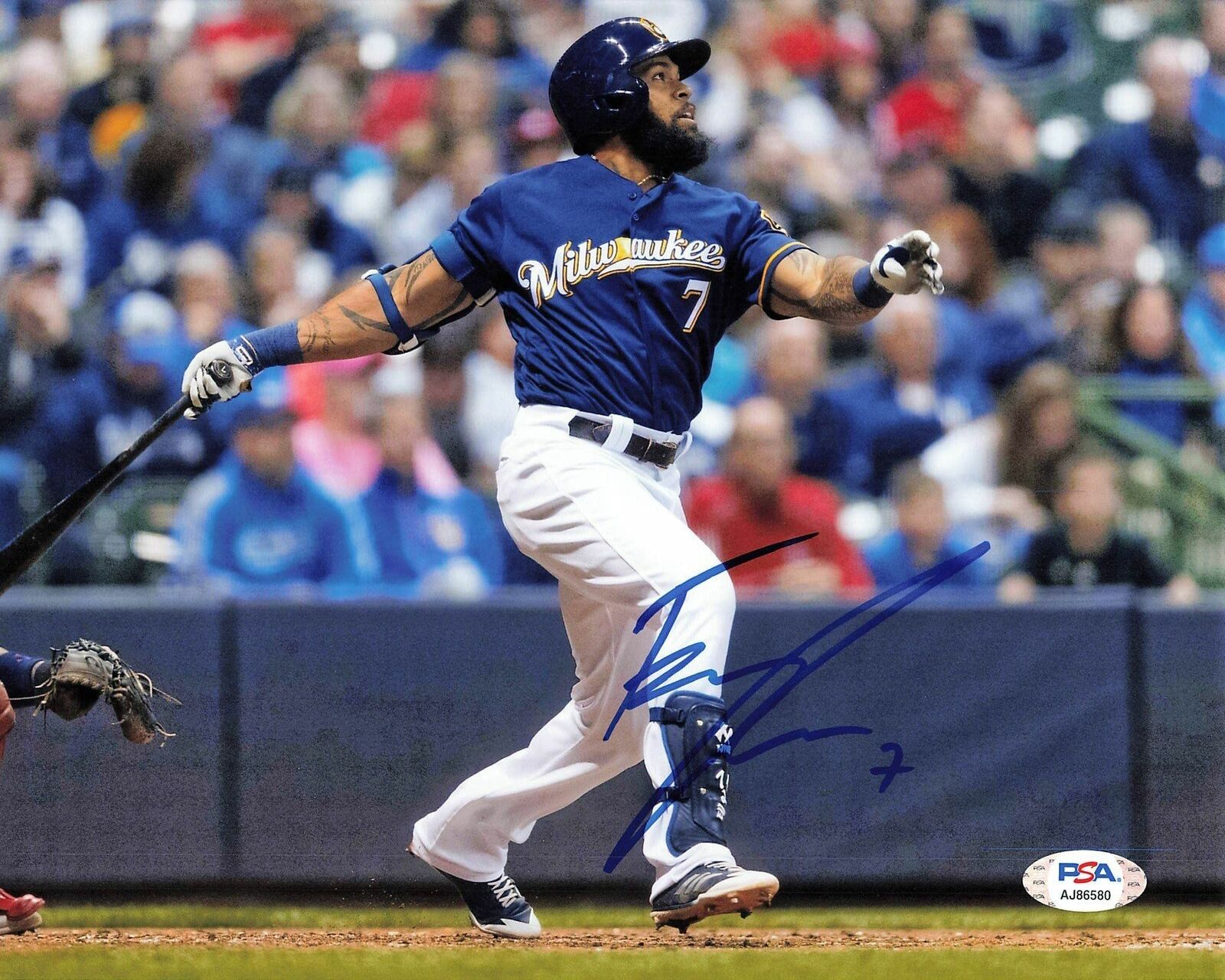 Eric Thames signed 8x10 Photo Poster painting PSA/DNA Milwaukee Brewers Autographed