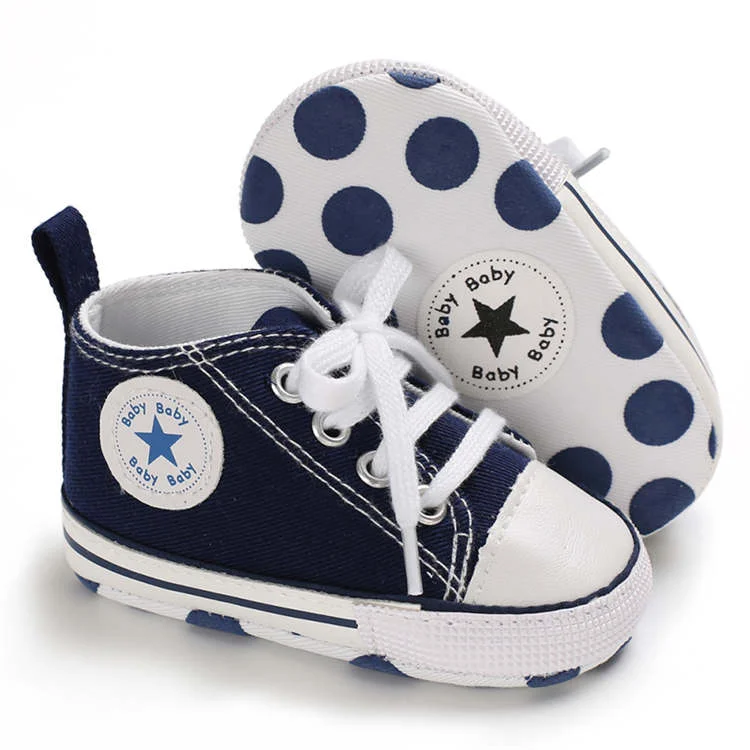 Baby Boys Girls First Walkers Shoes Infant Toddler Soft Sole Anti-slip Baby Shoes Newborn Canvas Baby Sports Sneakers Shoes
