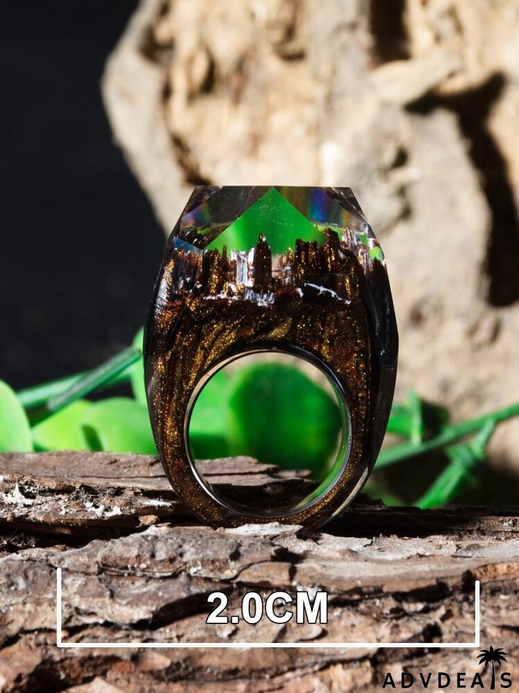 Glow In The Dark Flower Detail Chunky Ring