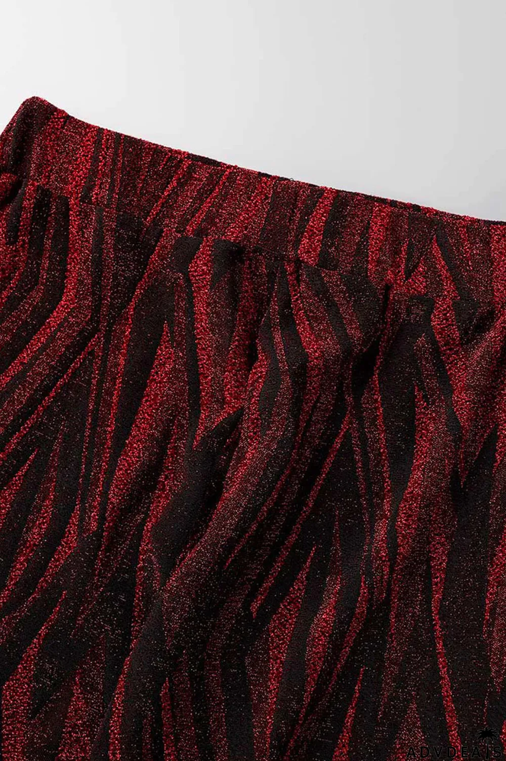 Black Sexy Print Bandage Patchwork V Neck Long Sleeve Two Pieces