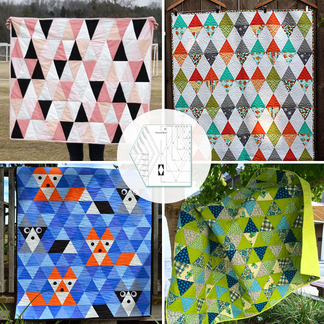 Diamond Rects Quilt Template With Instructions