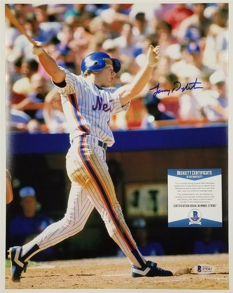 Lenny Dykstra autograph signed New York Mets 11x14 Photo Poster painting ~ Beckett BAS COA
