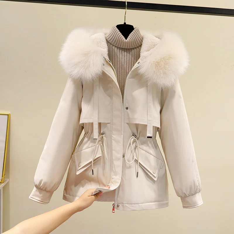 Toloer Add Velvet 2024 Winter New Style To Overcome Versatile Cotton-Padded Jacket Korean Version Short Cotton Jacket Loose Jacket Cotton-Padded Jacket-Outfit Ideas