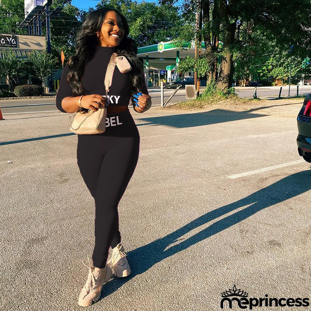 LUCKY LABEL Embroidery Long Sleeve 2 Piece Sets