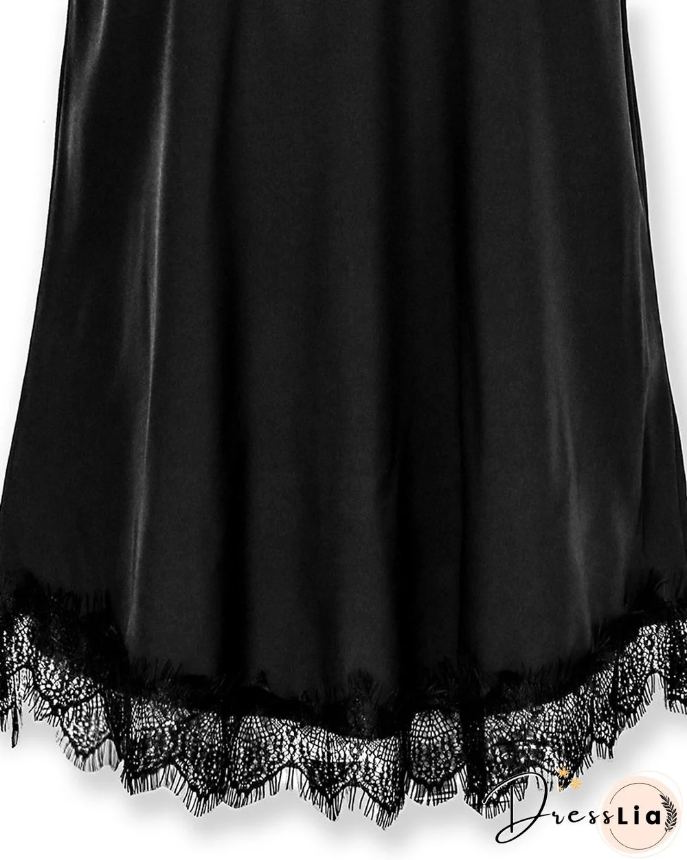 Eyelash Lace Trim Satin Sleeveless Top