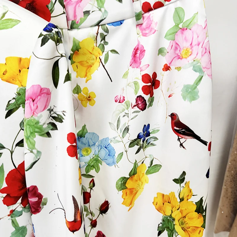 Nigikala Nigikala Spring And Summer New Star Fashion Print A Buckle Blazer Long Suit Two Sets