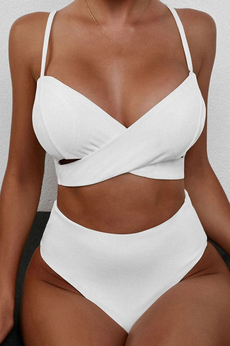 Fashion Simplicity Solid Split Joint Swimwears(4 Colros)